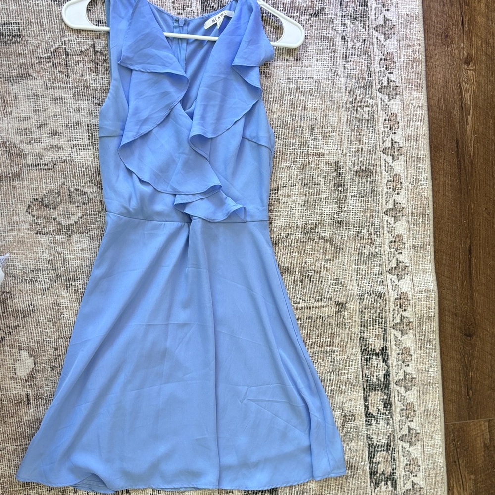 Miami Light Blue Ruffled Mini Dress